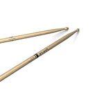 Promark TX5AW - 5A Wood Tip Drumsticks, Natural