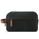 Toiletry Bag Oxford Cloth Toiletry Bag for Men and Women Portable Travel Shaving Dopp Kit Water-Resistant Cosmetic Bag Travel Organizer Storage for Accessories, Black
