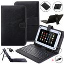 7" 8" 10" 10.1" Black Leather Case + USB Keyboard With Stand for Android Tablet