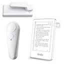 UNIBITRI RF Remote Control Page Turner for Kindle Paperwhite Kobo eReaders, Remote Page Turner for Phone iPad iOS Android Tablets Taking Reading Novels Taking Accessories, White