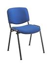 Office Hippo Heavy Duty Meeting Chair, Versatile & Robust Stackable Reception Chair, Office or Conference Chair With Strong Frame & Padded Durable Seat, Up To 115kg Weight - Royal Blue/Black, Single