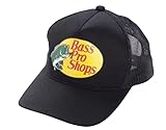 Bass Original Fishing Pro Trucker Hat Mesh Cap -Adjustable Snapback Hat for Men and Women-Great for Hunting, Fishing, Travel, Black, M