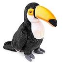 ZHONGXIN MADE Toucan Plush Toy - Realistic 11.5inch Black Toucan Stuffed Animal, Cute Bird Toucan Plush as Gift for Your Friends