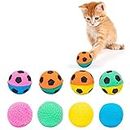 Nobleza - Katzenspielzeug Schaumstoffball 8PCS,Fußbälle für Katzen,Katzenspielzeug Bälle,Spielzeug für Drinnen und Draußen,Interaktives Katzenspielzeug