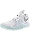 Nike Mens Zoom Assertion Fabric Low Top, White/Chrome-Glacier Blue, Size 11.0