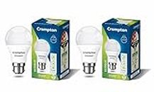 Crompton Dyna Ray 9W Round B22 LED Cool Day Light Pack of 2