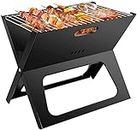 BBQ Grill Outdoor Fire Pits Outdoor Wood Burning Fire Pits Portable Charcoal Grill for Camping Cooking Stainless Steel Mini Folding Barbecue, Stove for Travel, Picnic, RV with Cover BBQ Cooking for Ou