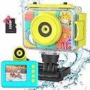 Uleway Kids Camera Waterproof Children Underwater Digital Action Camera Sport Camera Video Camcorder Ideal Toys Camera Creative Gifts for 3-12 Years Boys Girls