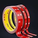 3M Automotive Double Sided Sticky Tape 5mm x 3m: Heavy Duty & Waterproof - Ideal for Car Number Plates, Body Panels - High Strength Durable Adhesive for Vehicles 5mm x 3m