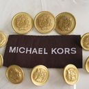 Michael Kors Office | Michael Kors 8 Replacement Buttons Gold Tone For Blazer Or Jacket Crown Crest | Color: Gold | Size: Os