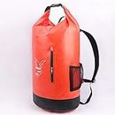 Carry Outdoor Waterproof Dry Dual Shoulder Strap Bag Dry Sack Trekking Backpack (Black) (Color : Orange)
