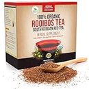 Kiss Me Organics Rooibos Tea - 100% Organic, Traditional, South African Red Tea for a Hot or Cold Brew, 80 Tea Bags…