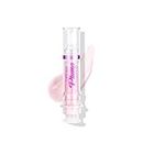 Plumping Lip Oil With Chili Extract - Clear Pink Instant Plumper Lip Gloss, Hydrating & Nourishing Tinted Lip Balm Liquid Lipstick for Day & Night Moisturizing Lips (02#)