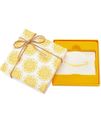Gift Box for Gift Card Present Yellow Pattern Ribbon Presentation Birthday