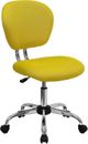 Flash Furniture Beverly Mid-Back Yellow Mesh Padded Swivel Set of 1,