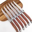4/6/8 P Serrated Steak Knives Set Dinner Knife Cutlery Solid Wood Handle Full Tang Steel Table Knife