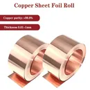 99.9% T2 Copper Sheet Roll Pure Copper Strip Ultra-thin Cu Metal Foil Plate Thickness 0.01-1mm x