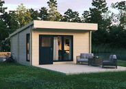 Casa de jardín de madera Upyard Chardonnay 44 mm casa de madera 500x500 para jardín