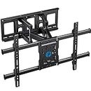 Pipishell Full Motion TV Wall Mount for 37-75" Flat Curved TVs, Wall Mount TV Bracket with Dual Articulating Arms Swivel Tilt Rotation, TV Mount up to 132lbs Max VESA 600x400 Fit 12"-16" Wood Stud