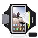 GUZACK Running Armband for iPhone 15 14 13 12 11 Pro Max/Plus/XR/XS/X, Galaxy S23/S22/S21, with Airpods Pouch Card Slot & Key Pockets, Sports Arm Bands Cell Phone Holder Fit Up to 6.9 Inches Phone