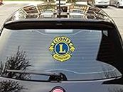 PEACOCKRIDE Lion's Club Car Window Sticker (PVC Vinyl)