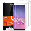 3 Pack MP-MALL Flexible TPU Film Screen Protector Compatible for Samsung Galaxy S10 plus, Full Coverage, Case Friendly, New Version, HD Effect Ultra Slim Clear Soft TPU Film
