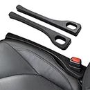 2Pcs PU Leather Gap Filler for Car Seat, Between Seat and Console Stop Dropping Universal for Car Vehicle Comfortable Car Accessories for Women Man Interior Set（Black）