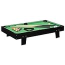 vidaXL 3 Feet Mini Pool Table with Accessories, Compact Portable Design, Perfect for Beginners, Black and Green, 92x52x19 cm