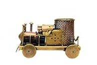 CUDO CRAFT Gold Color Antique Look Iron Train Engine Pen Holder Display Stand Showpiece For Office Table Décor Home Décor
