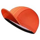 CATENA Cycling Cap for Men and Women,Breathable Sweat Wicking Sun Hat,Under Helmet Cap for Bike Bicycle Riding, Orange, One size