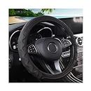 BESULEN 15 Inch Carbon Fiber Car Steering Wheel Cover, Breathable Anti-Slip Automotive Steering Wheel Covers, Car Interior Accessories for Men and Women, Fit for Most Vehicles, Trucks（Carbon Fiber）