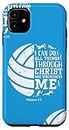 Coque pour iPhone 11 Cute Volleyball Cases I Can Do All Things Teen Girls Cadeaux