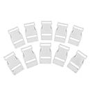 LOOM TREE® 10Pcs Poly Side Release Buckles For 1" Backpack Webbing Strap White | Outdoor Sports | Camping & Hiking | Emergency Gear | Paracord Bracelets