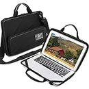 BUG Laptop Case Compatible with 13-14 Inch Macbook Pro Air Chromebook Surface Pro HP Dell Lenovo Work-in Notebook Computer Hard Shell Laptop Bag for Men Women with Electronic Pouch and Shoulder Strap