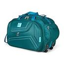 M MEDLER Voltage Nylon 55 litres Waterproof Strolley Duffle Bag- 2 Wheels - Luggage Bag - (Turquoise)