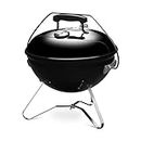 Weber Barbecue Stove Diameter 37cm Smokey Joe Premium Camping Fire Stand for 4-6 People 1121308 / with Thermometer 1121308 Black 37cm
