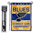 WinCraft St. Louis Blues 2019 Champions Garden Flag and Pole Stand Holder