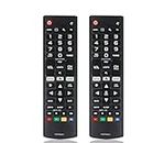 (Pack of 2) Universal Remote Control for LG Remote Control - Direct for All LG TV Remote Control LED LCD UHD OLED HDTV Smart TV Plasma Magic Webos TVs 3D 4K, with Hot Keys for Netflix and Prime Video