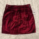 Free People Skirts | Free People Velvet Skirt | Color: Red | Size: 28