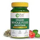 Pure Nutrition Naturals Organic Whole Food Multivitamin with Natural Vitamins & Minerals to Support Bone Health, Boost Immunity & Promote Active Health - 60 Veg Tablets