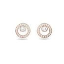 Swarovski Creativity Stud Earrings, Circle Shaped, White Round Cut Crystals in a Rose Gold-Tone Plated Setting