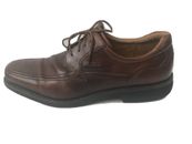 ECCO Shoes Mens Size 14US 47EUR Brown Leather Lace Up Oxfords Loafer Shock Point