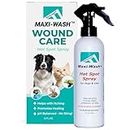 Forticept Maxi-Wash Hot Spot Spray for Dogs Cats Pets, Antiseptic Anti Itch Spray, Wounds Care & Cleanser, Treatment for Pyoderma Burns Itching Skin Infections 8 oz