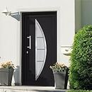 Home & Garden - Puerta de entrada antracita 108x208 cm tamaño