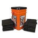 Quick Dam QDGGCO Kit Grab & Go 5ft Barriers 5 & 10 Flood Bags/Bucket, 5'
