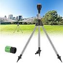 Tripod Sprinklers for Yard Large Area, Rotating Tripod Sprinkler, 360 Degree Large Area Coverage Automatic Rotating Irrigation Watering Sprinklers for Large Area, Yard, Garden, Lawn