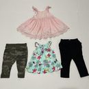 Paquete de 4 piezas de ropa mixta para niñas (talla 6-12 meses)