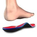 PCSsole Orthotic Arch Support Inserciones de calzado Plantillas para pies planos, dolor en los pies, fascitis plantar, plantillas para hombres y mujeres Rojo(EU37-38(24cm))
