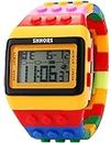 SHHORS LED Rainbow Creative LCD Sports Silicone Strap Wrist Watch Men’s Women’s Children’s Large LED091