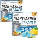 Dishwasher Cleaner Deodorizer Tablets 48 Pack - Deep Cleaning Descaler Pods Dish Washer Machine Clean, Heavy Duty & Septic Safe, Natural Limescale Remover, Hard Water, Calcium, Odor - 48 Count